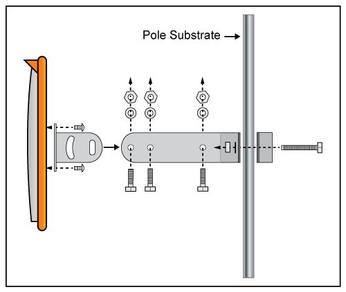 stainless steel rear vision assembly pole